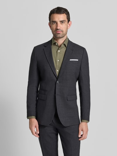Selected Homme Marynarka garniturowa o kroju slim fit z dodatkiem wełny model ‘OASIS’ Czarny 4