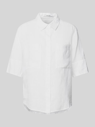 OPUS Bluzka koszulowa z listwą guzikową model ‘Filalia’ Biały 2