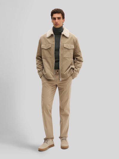 Marc O'Polo Regular fit jack van puur katoen Camel - 1