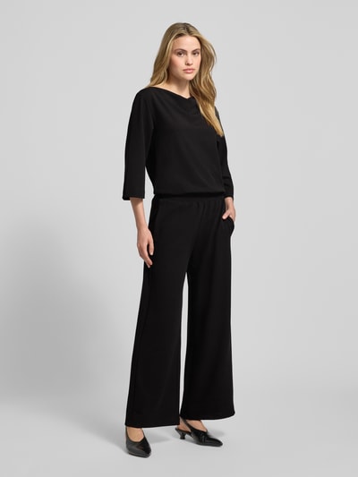 OPUS Jumpsuit mit Wasserfall-Ausschnitt und Eingrifftaschen Black 1