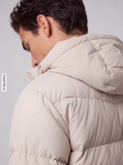 Levi's® kurtka pikowana o kroju regular fit z odpinanym kapturem Beżowy 3