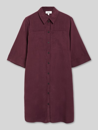 s.Oliver RED LABEL Midikleid mit Cordstruktur Bordeaux 2