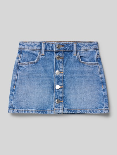 Mango Jeansrock mit durchgehender Knopfleiste Modell 'lily' Blau 1