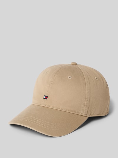 Produktfoto, Basecap aus reiner Baumwolle von Tommy Hilfiger, Optik: Unifarben, Logo-Stitching, verstellbarer Riegel, Materialverarbeitung: Denim