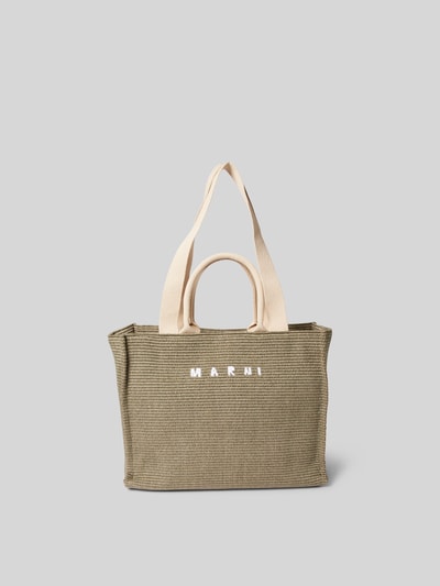 Marni Shopper mit Label-Stitching Mint 1