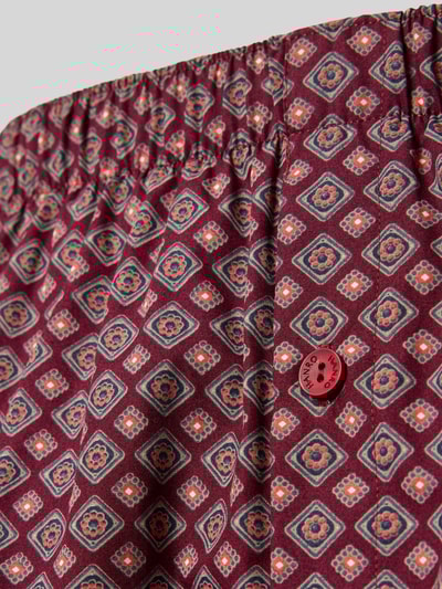 Hanro Boxershorts mit Zierknopf Bordeaux 2