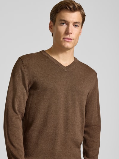 Tom Tailor Regular Fit Strickpullover aus reiner Baumwolle Offwhite 3