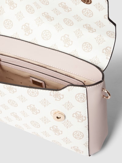 GUESS Umhängetasche mit Allover-Print Modell 'TIBERIA' Weiss 5