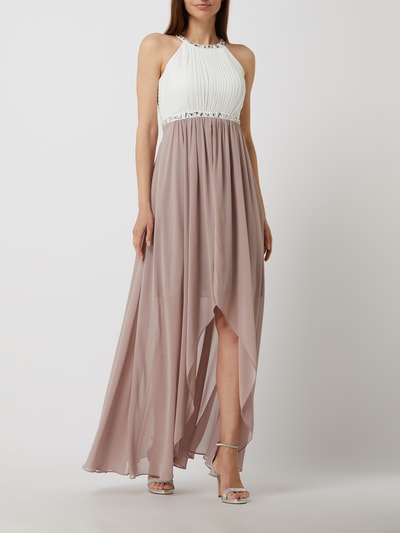 Jake*s Cocktail Avondjurk van chiffon met strass-steentjes  Mauve - 1