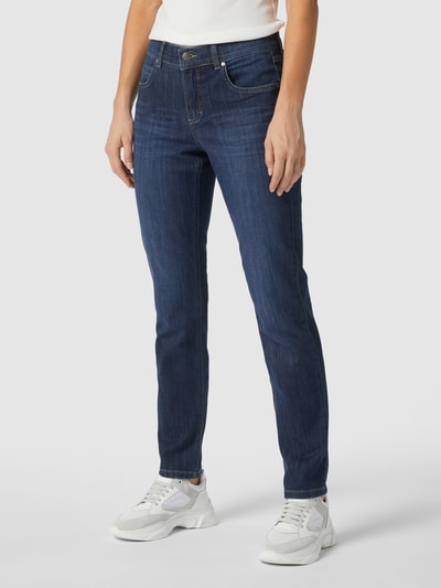 Angels Regular fit jeans met labelpatch, model 'CICI 34' Model 'CICI' Marineblauw - 4