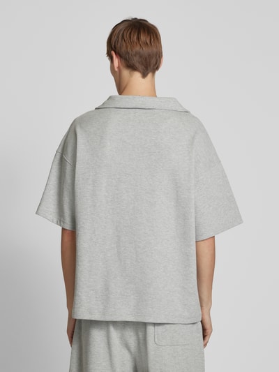 ANOTHER COTTON LAB Oversized poloshirt met borstzak Middengrijs gemêleerd - 5