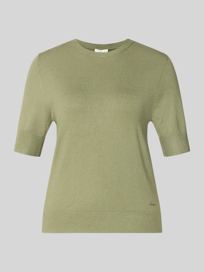 s.Oliver RED LABEL T-shirt o kroju slim fit z mieszanki wiskozy Khaki 2