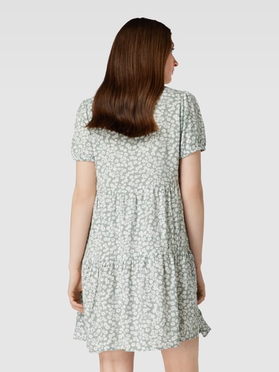 Only Mini-jurk van viscose met all-over motief, model 'NOVA' Lindegroen - 5