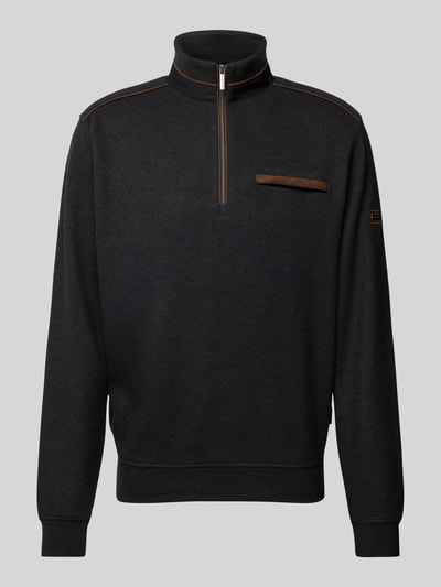 bugatti Sweatshirt mit Stehkragen Anthrazit 2