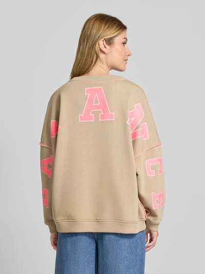 miss goodlife Oversized sweatshirt met statementprint Zand - 5