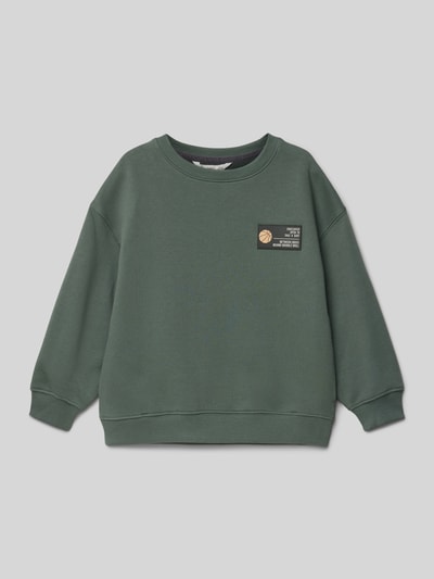 Mango Sweatshirt mit gerippten Abschlüssen Dunkelgruen 1