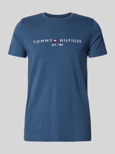 Tommy Hilfiger Slim Fit T-Shirt aus reiner Baumwolle Jeansblau 2