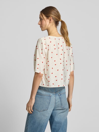 Vero Moda Regular Fit Bluse aus Viskose-Mix Modell 'ODETTE' Weiss 5
