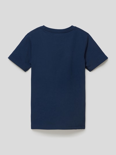 Levi’s® Kids T-shirt z nadrukiem z logo, model „BATWING” Granatowy 3