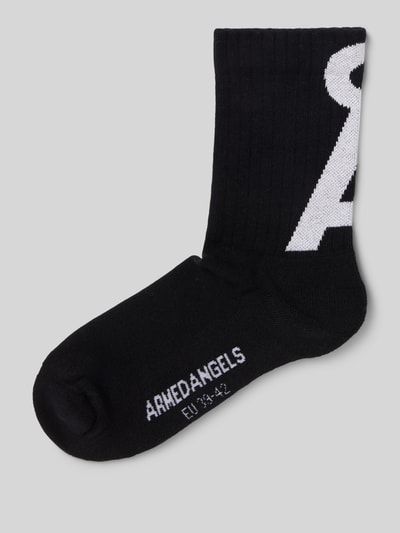 Armedangels Socken mit Logo-Detail Modell 'SAAMUS' Black 1