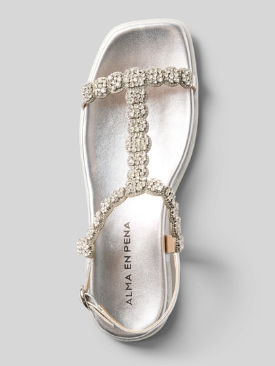 Alma en Pena sandalen met strass-steentjes Zilver - 3
