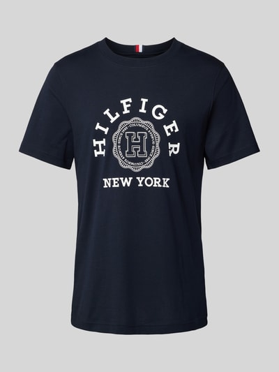 Tommy Hilfiger T-shirt z nadrukiem z logo model ‘HILFIGER COIN’ Granatowy 2