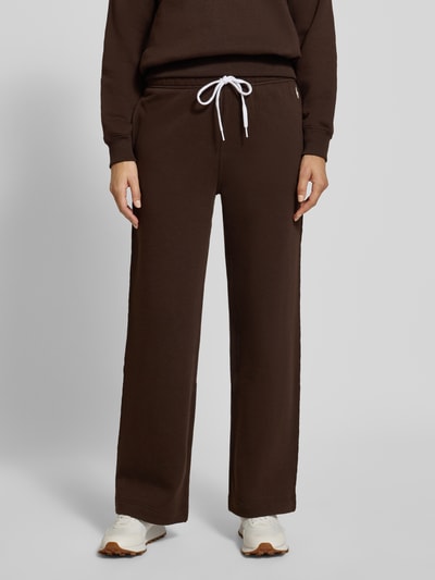Polo Ralph Lauren Spodnie dresowe z elastycznym pasem i tunelem Ciemnobrązowy 4