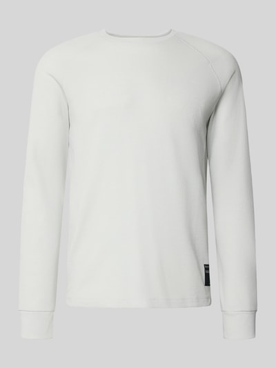 Tom Tailor Denim Regular fit shirt met lange mouwen en wafelstructuur Lichtgrijs - 2