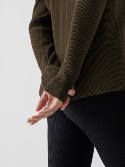 Designers Remix Pullover in Ripp-Optik Dunkelgrün 3