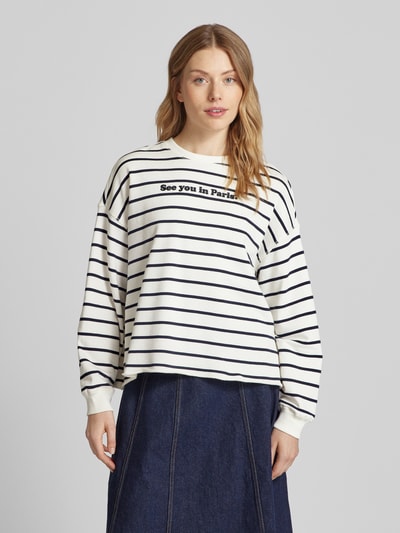 Smith and Soul Sweatshirt mit Statement-Stitching Marine 4