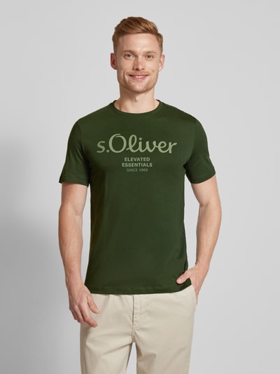 s.Oliver RED LABEL T-Shirt mit Rundhalsausschnitt Oliv 4