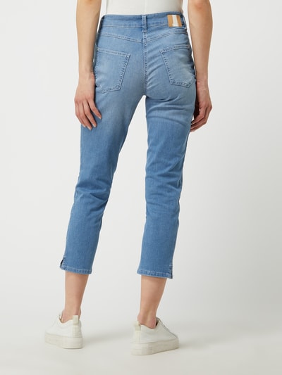 MAC Feminine fit slim leg jeans met stretch, model 'Melanie' Blauw - 5