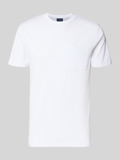 Produktfoto, T-Shirt mit Rundhalsausschnitt und Brusttasche von Christian Berg Men aus Material-Mix mit Baumwoll-Anteil in Weiß, Regular-Fit