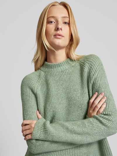 Only Strickpullover mit Mock-Neck Modell 'JADE' Mint Melange 3