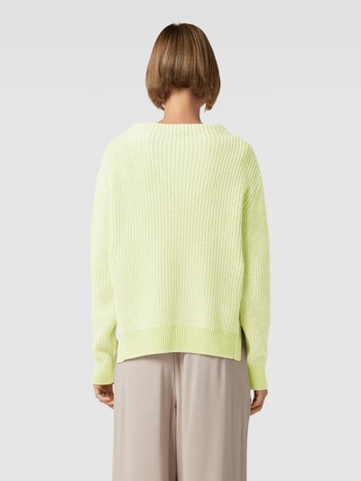 OPUS Gebreide pullover met boothals, model 'Partano' Lichtgroen - 5