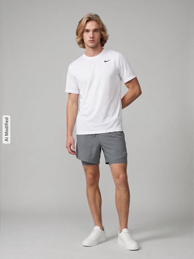 Nike Training szorty sportowe o kroju regular fit z technologią dri-fit model 'STRIDE 5IN HYBRID' Średnioszary 1
