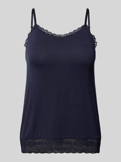 CCDK Copenhagen Pyjamatop met kant, model 'Kendall' Donkerblauw - 1