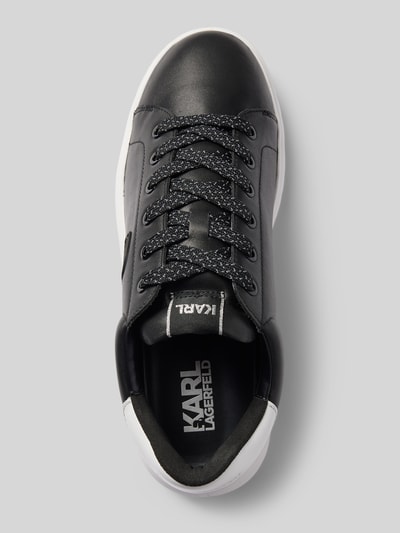 Karl Lagerfeld Leren sneakers met labeldetails, model 'KAPRI' Zwart - 3