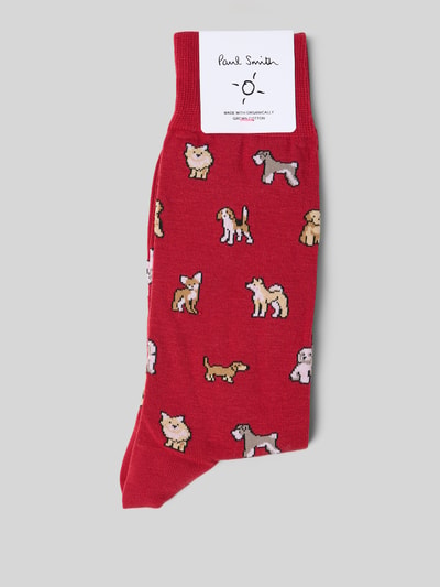 Paul Smith Socken mit geripptem Abschluss Rot 3