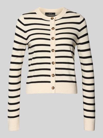 Vero Moda Regular Fit Strickjacke aus Viskose-Mix Modell 'SABA' Offwhite 2