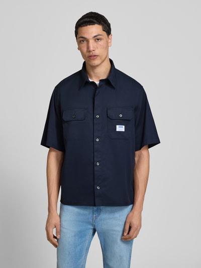 HUGO Blue Relaxed Fit Freizeithemd aus reiner Baumwolle Modell 'EKYNO' Dunkelblau 4