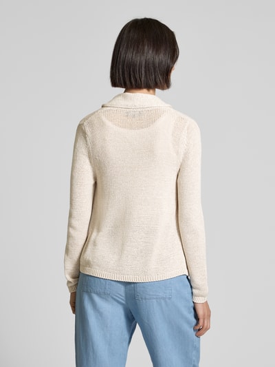 monari Cardigan mit gerippten Abschlüssen Beige 5