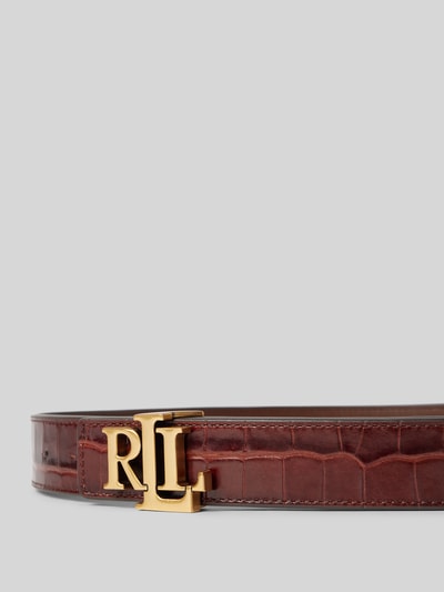 Lauren Ralph Lauren Riem van runderleer met pinsluiting Donkerbruin - 2