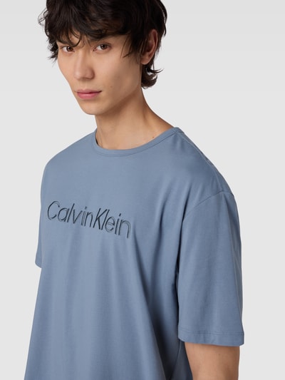 Calvin Klein Underwear T-shirt z wyhaftowanym logo Jasnofioletowy 3