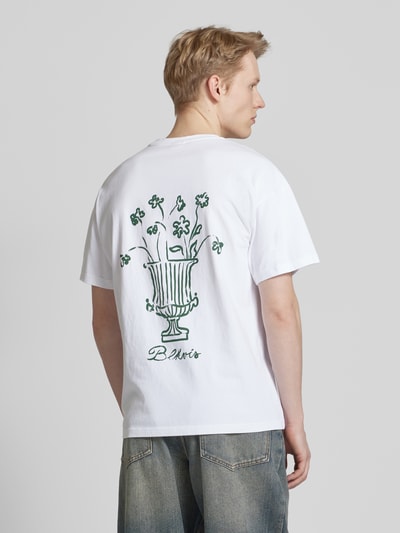 BLKVIS T-Shirt mit Motiv- und Label-Print Modell 'VASO' Weiss 5