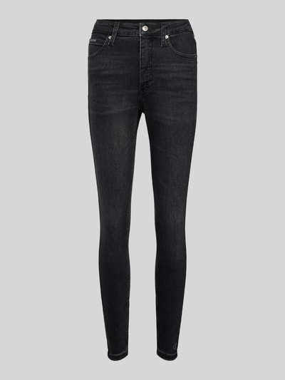 Calvin Klein Jeans High Rise Super Skinny Fit Jeans im 5-Pocket-Design Black 2