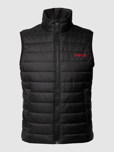 HUGO Bodywarmer met labelprint, model 'BENTINO' Zwart - 2