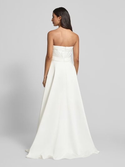 Luxuar Sukienka wieczorowa z odkrytymi ramionami i rozcięciem Złamany biały 5