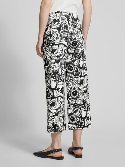 Brax Straight leg linnen broek met verkort model Zwart - 5