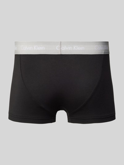 Calvin Klein Underwear Trunks aus Viskose mit Label-Bund im 3er-Pack Black 3